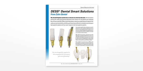 Journal of Dental Technology: Dess Dental Smart Solutions