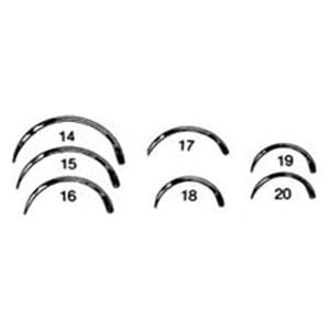 Surgical Needle Size 10 1/2 Circle Needle Stainless Steel Regular 12/Pk
