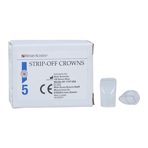 Strip Off Crown Form Size 112 Repl Crwns Upper Right Central Anterior 5/Bx