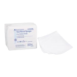 100% Cotton Non-Woven Sponge 3x3" 4 Ply Non-Sterile Square LF