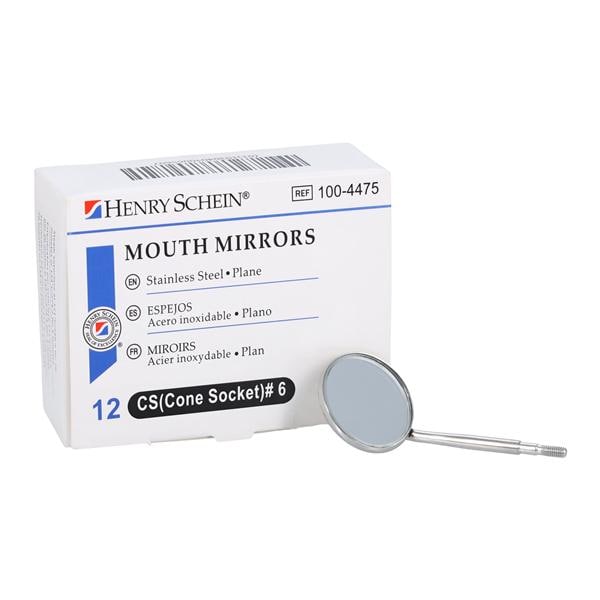 Mirror Head Stainless Steel Size 6 Cone Socket Plane 12/Bx