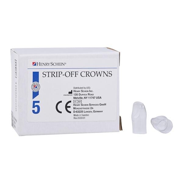 Strip Off Crown Form Size 116 Repl Crwns Upper Right Central Anterior 5/Bx