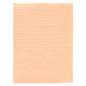 Dri-Gard Patient Towel 2 Ply Tissue / Poly 13 in x 19 in Peach Disposable 500/Ca