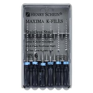 Maxima Hand K-File 25 mm Size 80 Stainless Steel Black 6/Bx