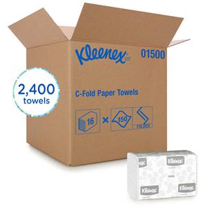 Kleenex Paper Towel C-Fold Disposable 40% Recycled Fiber White 2400/Ca