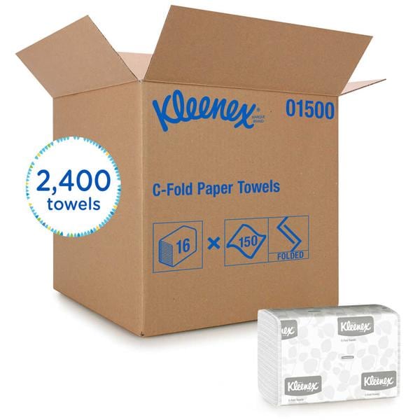 Kleenex Paper Towel C-Fold Disposable 40% Recycled Fiber White 2400/Ca