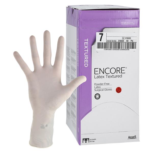 ENCORE Latex Textured Surgical Gloves 7 Standard Natural, 4 BX/CA