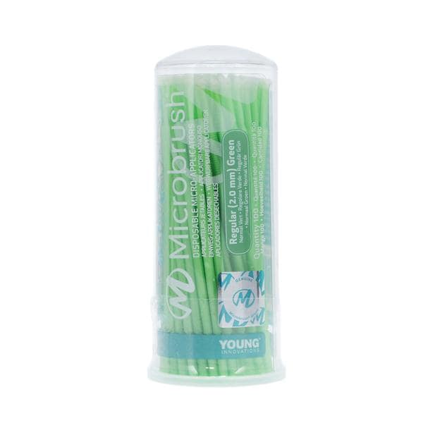 Microbrush Bendable Micro Applicator Regular Green 100/Pk