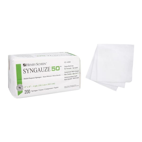Syngauze 50 Rayon/Polyester Blend Non-Woven Sponge 4x4" 4pl NS Sq NWvn LF