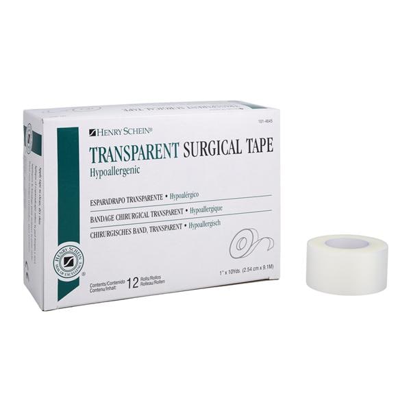 Surgical Tape Plastic 1"x10yd Transparent Non-Sterile 12/Bx, 12 BX/CA