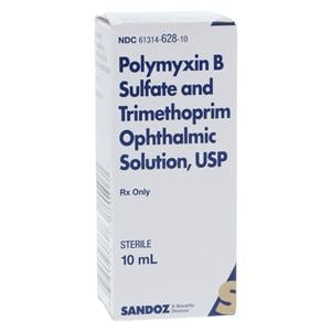 Trimethoprim Sulf/Poly B Ophthalmic Solution 1mg/10mu/mL Bottle 10mL Each
