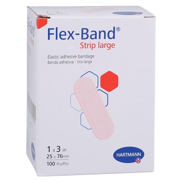 Flex-Band Adhesive Bandage Fabric 1x3" Flesh Sterile 100/Bx, 24 BX/CA