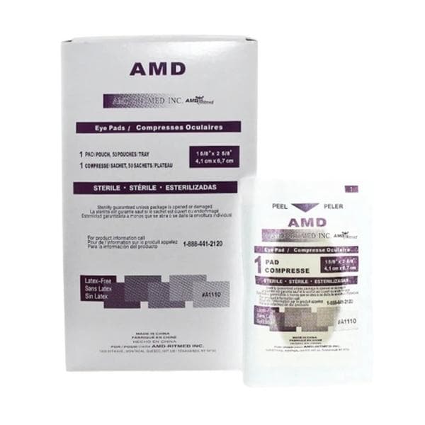 Cotton Eye Pad 1-5/8X2-5/8" Sterile Oval Small