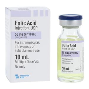Folic Acid Injection 5mg/mL MDV 10mL Each
