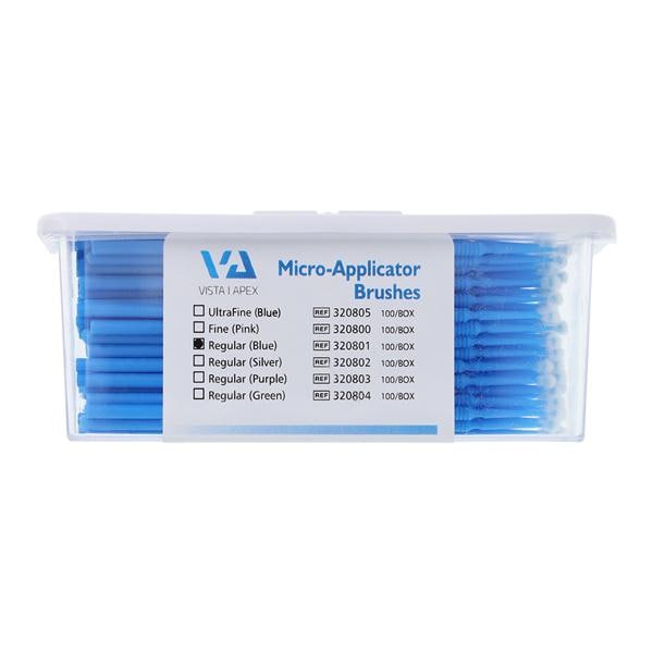 Bendable Micro Applicator Brushes Regular Blue 100/Bx
