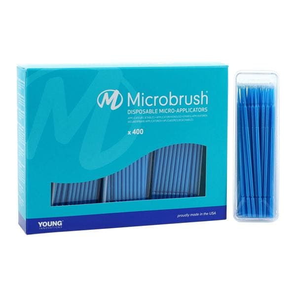 Microbrush Plus Bendable Micro Applicator Regular Blue 400/Pk
