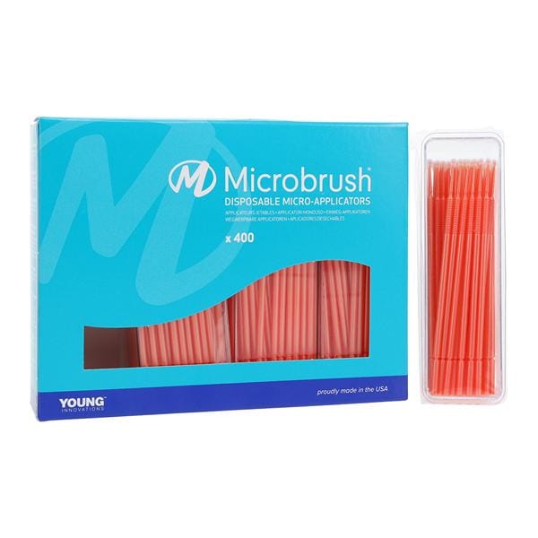 Microbrush Plus Bendable Micro Applicator Regular Peach 400/Pk