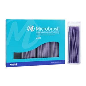 Microbrush Plus Bendable Micro Applicator Regular Purple 400/Pk