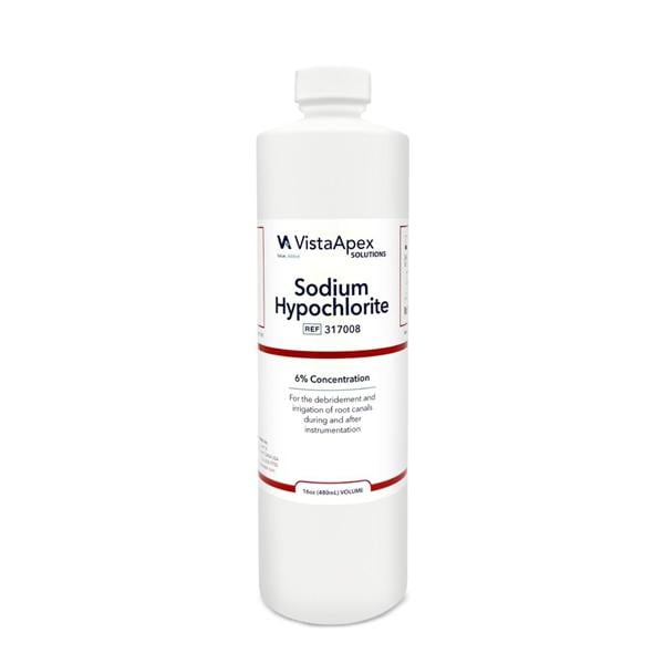 6% Sodium Hypochlorite Root Canal Prep Solution 16 oz Ea