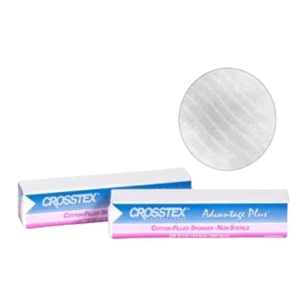 Advantage Plus Cotton Filled Gauze Sponge 2x2" 4 Ply Non-Sterile Square LF