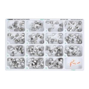 Preformed Tofflemire Matrix Bands 0.0015 in Introductory Kit Ea