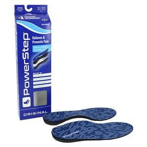 Powerstep Original Insole Black/Blue Full Length Men 9-9.5 / Women 11-11.5