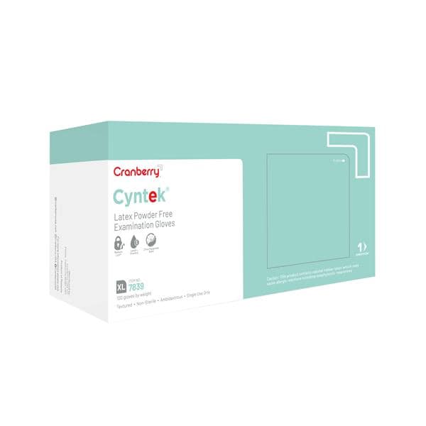 Cyntek Exam Gloves X-Large Standard Mint Green Non-Sterile