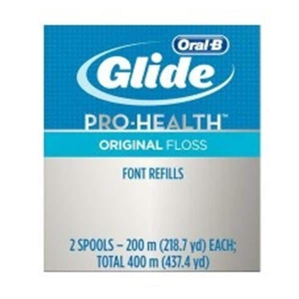Glide Unwaxed Teflon Floss 200 Meters Font Refills 2/Bx, 48 BX/CA