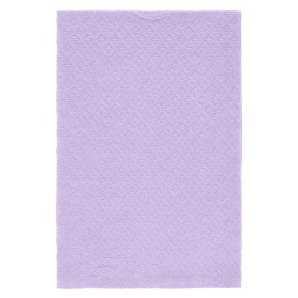 TIDI Choice Diamond Patient Bib 2 Ply T/P Bck 13 in x 18 in Lav Disp 500/Ca