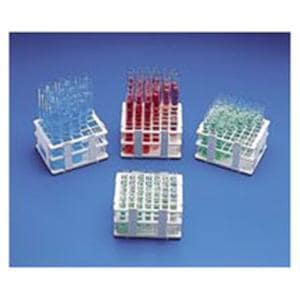 No-Wire Test Tube Rack 16mm/ Half-Size 30 Place White Ea