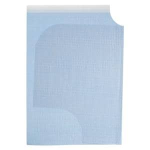 Everyday Endo Bib Tissue / Poly / Tissue 29 in x 21 in Blue Disposable 100/Ca