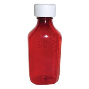 Syrup Bottle Plastic 12oz Amber Reusable 50/Ca