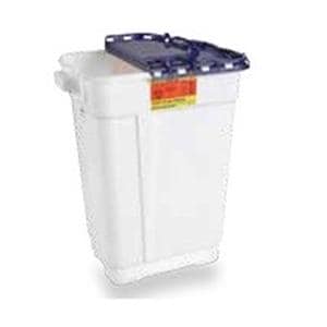 Sharps Container 17gal White 23.5x19.5x14.25 Vrt Entr Hng Cp/Gskt Plstc 5/Ca