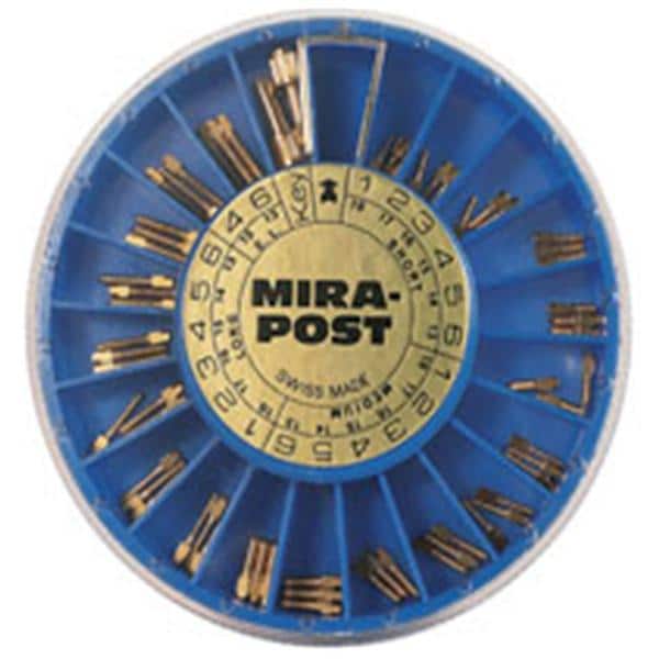 MiraPost Screw Posts Gold Plated Refill Long 0.9 mm 12/Pk
