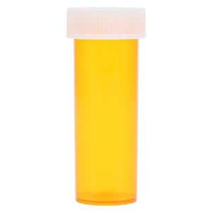 Medicine Vial Plastic 6 Dram Amber Reusable 600/Ca