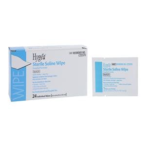 Hygea Saline Wipe 3mL Single Use 6x4" 24/Bx
