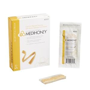 MediHoney Calcium Alginate Rope Dressing 3/4x12" Sterile Orange 20/Ca