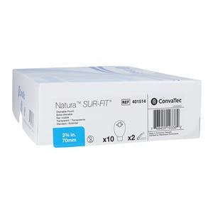 SUR-FIT Natura 2-Piece 12" Ostomy Pouch Transparent