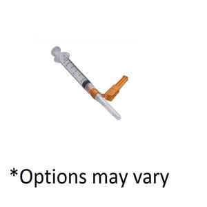 Needle-Pro Hypodermic Syringe/Needle 23gx1" 3cc Deep Blue Safety LDS 50/Bx