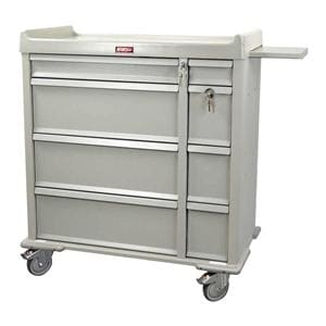 OptimAL Line Medication Cart 45-3/4x43x23-1/2" (4) 5" Rubber Swivel Caster