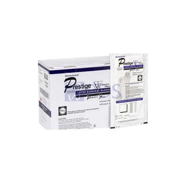 DermAssist Prestige DHD Latex Surgical Gloves 7 Natural 200Pr/Ca