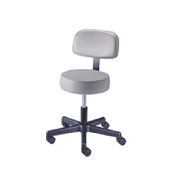 Value Plus Stool Exam Alabaster Casters Adjustable Backrest 5 Leg Ea