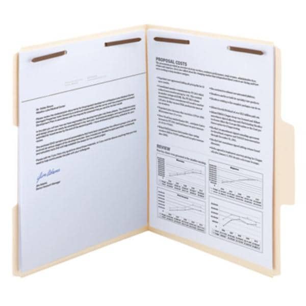 Fl Fldr Smd SuperTab 11-5/8x9-15/16 Mnla w/ 1/3-Cut Tb/Pstn Fstnr 1&3 50/Bx