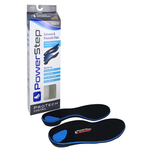 Powerstep ProTech Control Insole Blue/Gray Full Length Men 5-5.5 / Women 7-7.5