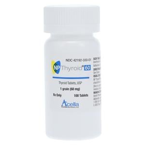 NP Thyroid Tablets 60mg Bottle 100/Bottle Each