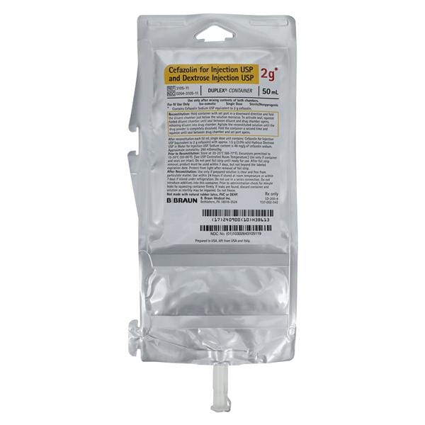 Cefazolin/Dextrose Injection 2gm/Bag Bag 50mL 24/Package