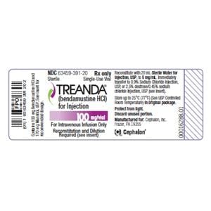 Treanda HCl 100mg/Vl Powder Each