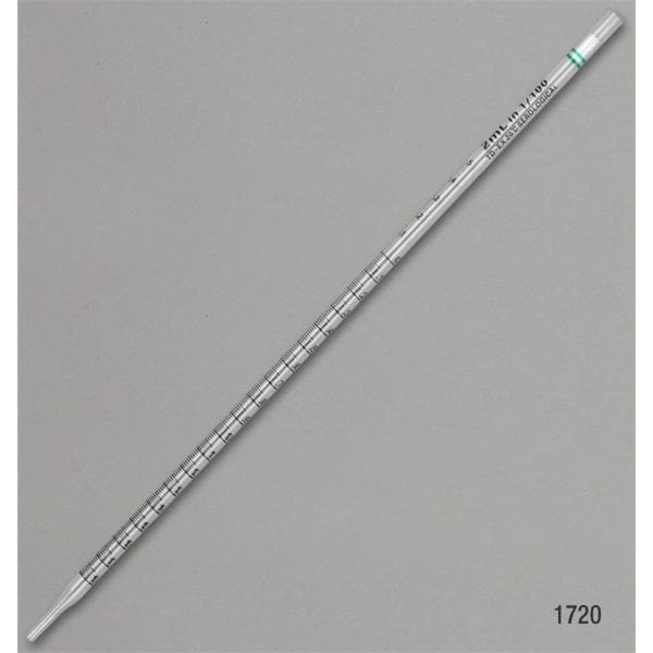 Serological Pipette Polystyrene 2mL Green Band Sterile 500/Ca