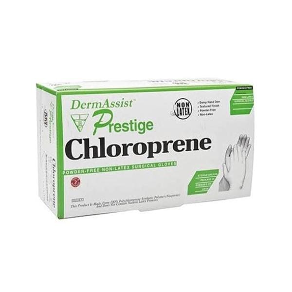 Prestige Chloroprene Surgical Gloves 8.5 White 100/Ca
