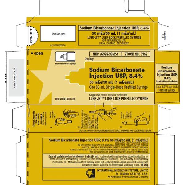 Sodium Bicarbonate 8.4% Injection Luer-Jet Prefilled Syringe 50mL 10/Package